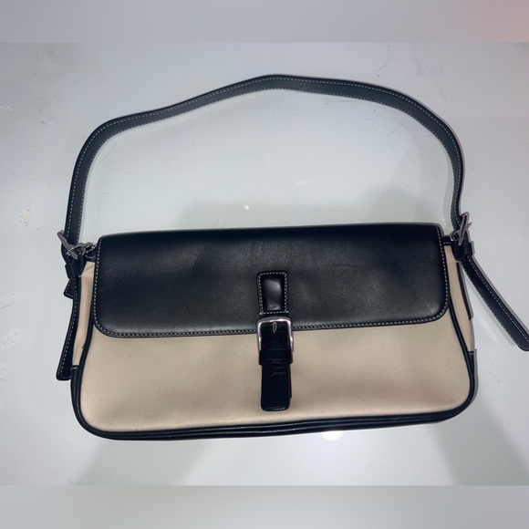 Coach Y2K Hampton Shoulder Bag 7702 in Leather and Canvas - Picture 3 of 11